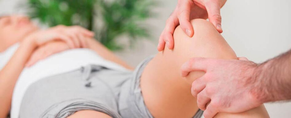 masaje de rodilla para el dolor