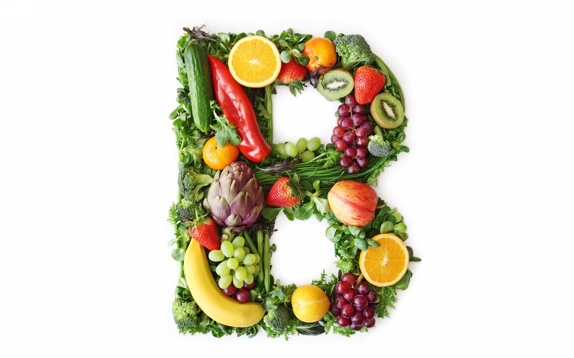 Vitaminas B en alimentos para la osteocondrosis lumbar